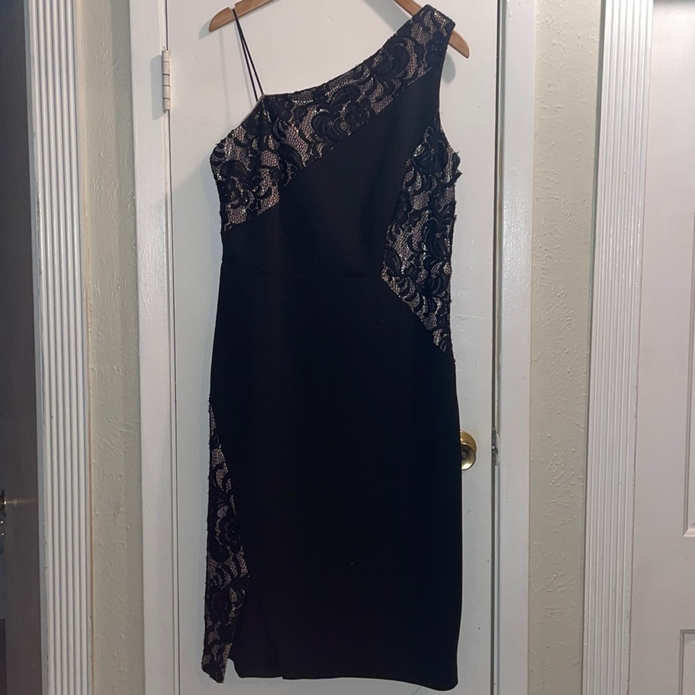 Melrose Social One Shoulder Knee Length Dress